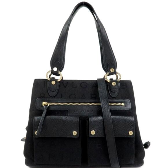 Bvlgari Handbags - 💎✨Beautiful✨💎Authentic BVLGARI Logo Mania Canvas Leather 2Way Bag Shoulder Bag